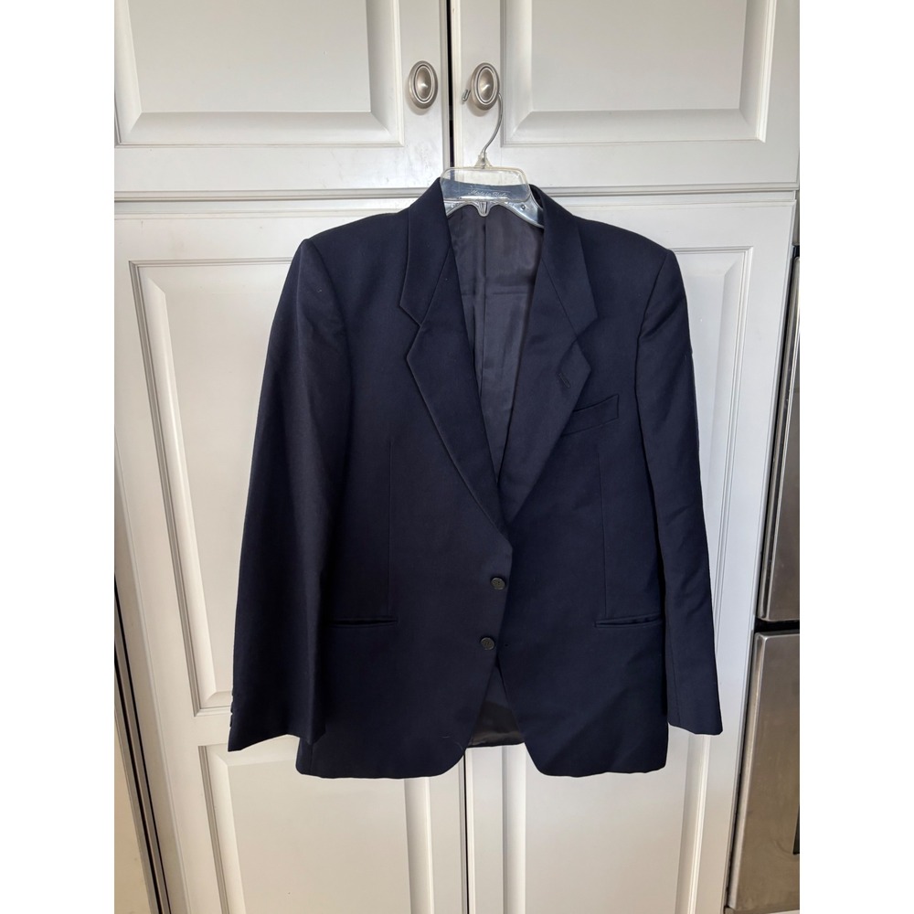 Conte di Roma Mens Navy Blue 100% Pure Virgin Wool Blazer Sport Coat 40R italy